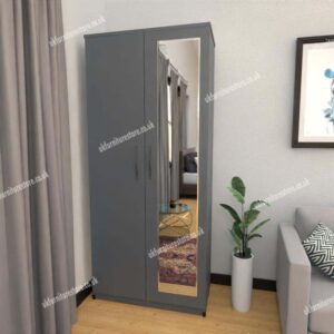 Zen 2 Door Wardrobe With 1 Mirror - Image 9