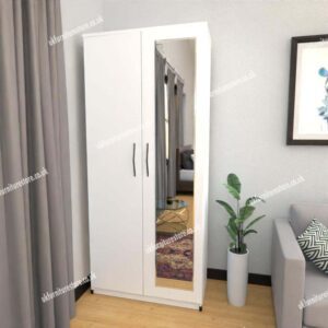 Zen 2 Door Wardrobe With 1 Mirror - Image 15