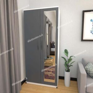 Zen 2 Door Wardrobe With 1 Mirror - Image 4