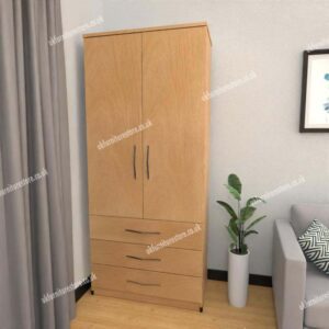 Zen 2 Door Wardrobe With 3 Drawer - Image 4