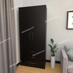 Zen 2 Door Wardrobe With 3 Drawer - Image 8