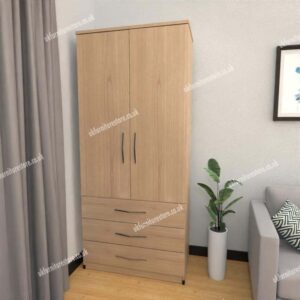 Zen 2 Door Wardrobe With 3 Drawer - Image 10