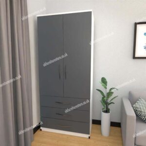 Zen 2 Door Wardrobe With 3 Drawer - Image 14