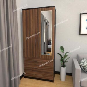 Zen 2 Door Wardrobe With 1 Mirror and 3 Drawer - Image 6