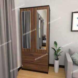 Zen 2 Door Mirrored Wardrobe With 3 Drawers - Image 6