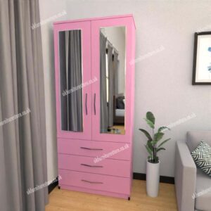 Zen 2 Door Mirrored Wardrobe With 3 Drawers - Image 11