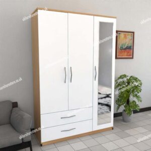 Trivia 3 Door Wardrobe With 1 Mirror and 2 Drawers - Image 11