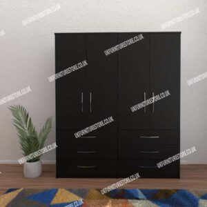 Omni 4 Door Wardrobe With 6 Drawers - Image 4