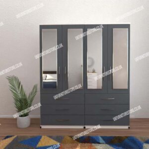 Omni 4 Door Wardrobe With 4 Mirrors and 6 Drawers - Image 12