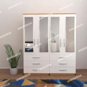 Omni 4 Door Wardrobe With 4 Mirrors and 6 Drawers - Image 10