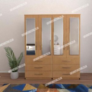 Omni 4 Door Wardrobe With 4 Mirrors and 6 Drawers - Image 15