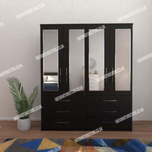 Omni 4 Door Wardrobe With 4 Mirrors and 6 Drawers - Image 14