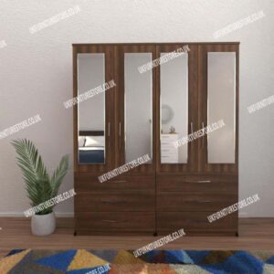 Omni 4 Door Wardrobe With 4 Mirrors and 6 Drawers - Image 4