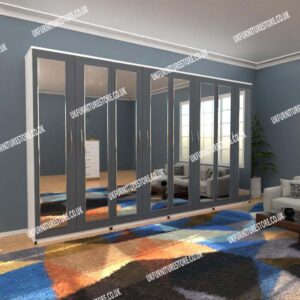 Fitment 8 Door Mirrored Wardrobe - Image 5