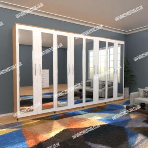 Fitment 8 Door Mirrored Wardrobe - Image 7