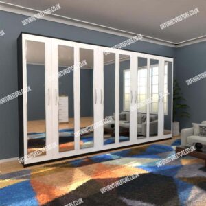 Fitment 8 Door Mirrored Wardrobe - Image 8