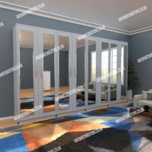 Fitment 8 Door Mirrored Wardrobe - Image 12