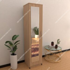 Nimble 1 Door Mirrored Wardrobe - Image 10