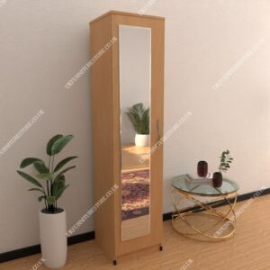 Nimble 1 Door Mirrored Wardrobe - Image 7