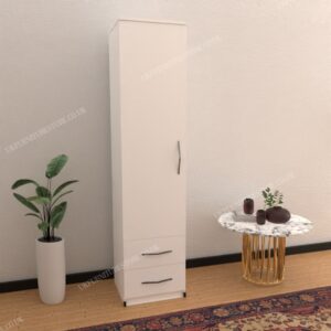 1 Door Wardrobe with 2 Drawers - Image 4