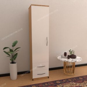 1 Door Wardrobe with 2 Drawers - Image 9