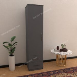 1 Door Wardrobe with 2 Drawers - Image 12