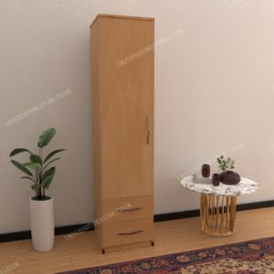 1 Door Wardrobe with 2 Drawers - Image 13