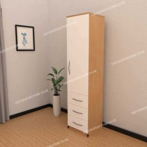 One Door Wardrobe with 3 Drawers - Image 4