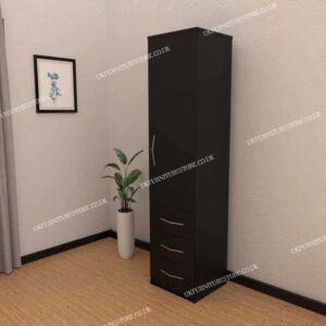 One Door Wardrobe with 3 Drawers - Image 9