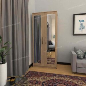 Zen 2 Door Mirrored Wardrobe - Image 3