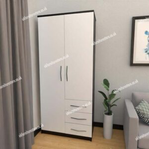 Zen 2 Door Wardrobe With 3 Side Drawers - Image 7