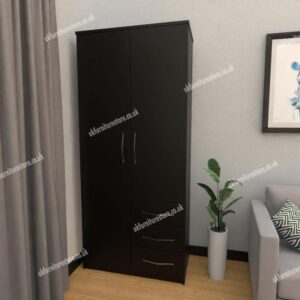 Zen 2 Door Wardrobe With 3 Side Drawers - Image 8