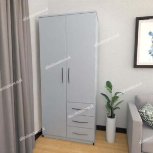 Zen 2 Door Wardrobe With 3 Side Drawers - Image 12