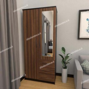 Zen 2 Door Wardrobe With 1 Mirror and 3 Drawers - Image 6