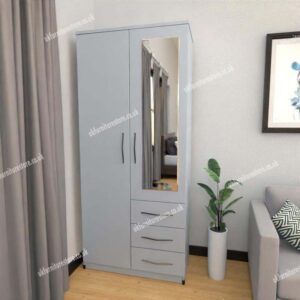 Zen 2 Door Wardrobe With 1 Mirror and 3 Drawers - Image 12