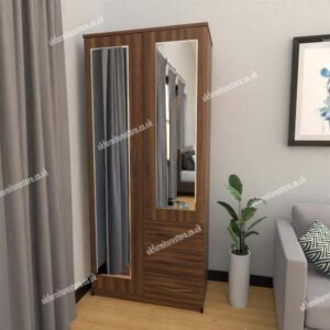 Zen 2 Door Wardrobe With 2 Mirrors and 3 Drawers - Image 13