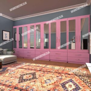 10 Door Wardrobe With 10 Mirrors & 10 Drawers - Image 12