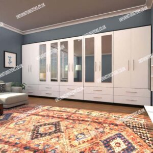 10 Door Wardrobe With 6 Mirrors & 10 Drawers - Image 9