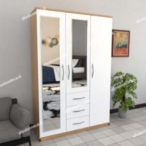 Trivia 3 Door Wardrobe With 2 Mirror and 3 Drawers - Image 7