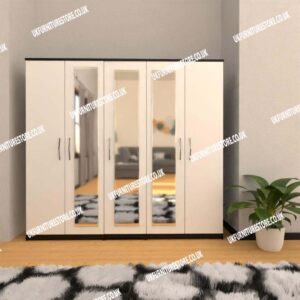 5 Door Wardrobe with 3 Mirrors - Image 9