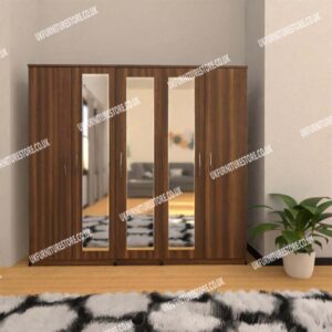 5 Door Wardrobe with 3 Mirrors - Image 14