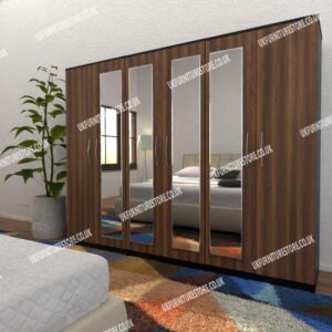 6 Door Wardrobe With 4 Mirrors - Image 7