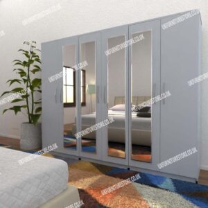 6 Door Wardrobe With 4 Mirrors - Image 13