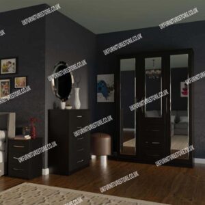 Bedroom 3 Piece 3 Door Wardrobe Set With 3 Mirrors and 3 Drawers - Image 4