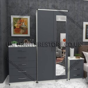 2 Door Wardrobe Set