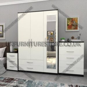 3 Door Wardrobe Set 2 drawer