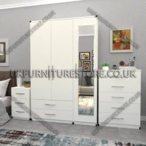 3 Door Wardrobe Set 2 drawer