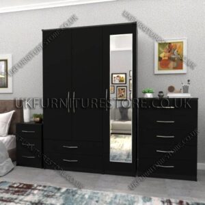 3 Door Wardrobe Set 2 drawer