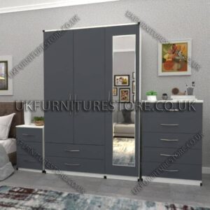 3 Door Wardrobe Set 2 drawer