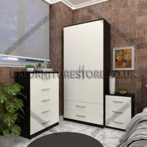 2 Door Wardrobe Set With Drawer